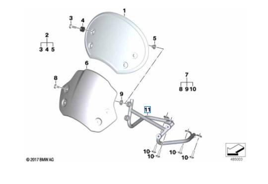 MOTORRAD BMW Windshield Bracket - Auto Classic Parts