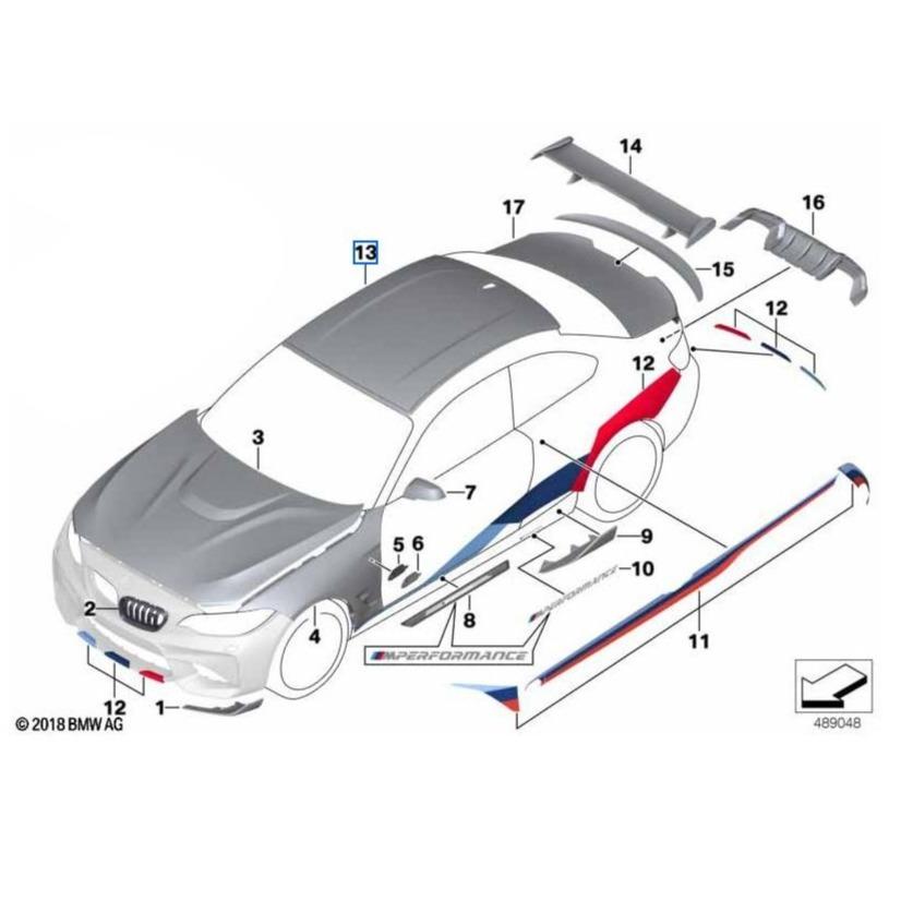 BMW Genuine M Performance Carbon Fibre Roof For M2 F87 / LCI - 41312460277