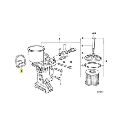 BMW Genuine Oil Filter Gasket For 3/5/7/X3/X5/Z3/Z4 - E36 E46 etc. - 11421719855