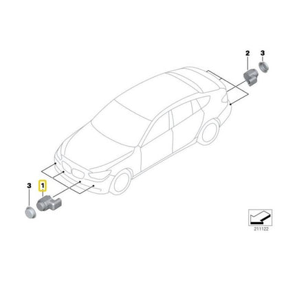 BMW Genuine PDC Parking Distance Sensor For Series 5/6/X3/X5/X6 - 66209270495