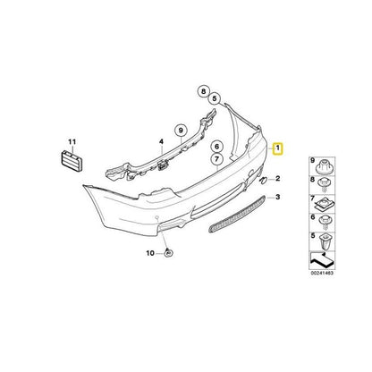 BMW Genuine Rear Bumper For M3 E92/E93 - 2006-2013 - 51127907209