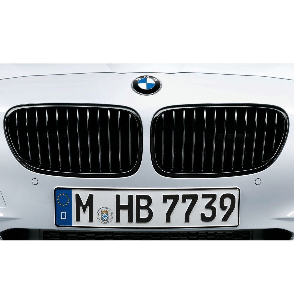 BMW Genuine Gloss Black Kidney Grilles For 5 Series F10 F11 - 51712165528/39