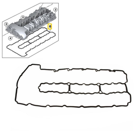 BMW Genuine Valve Cover Gasket For N54 1/3/5/7/X6/Z4 - 11127565286