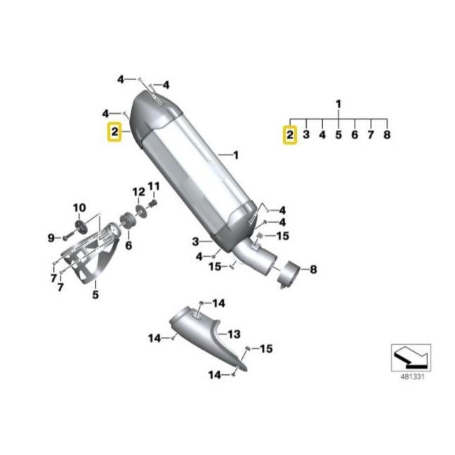 BMW Genuine Rear Exhaust Muffler Cap For R1200GS R1250GS - 18518530584