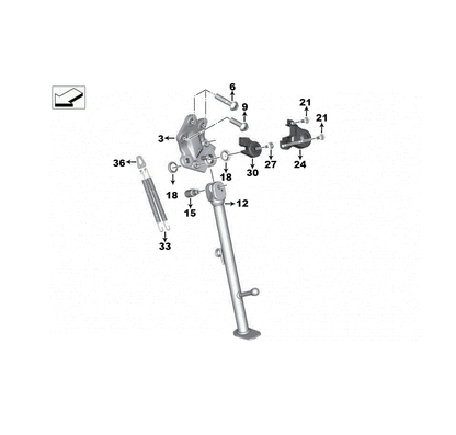 BMW MOTORRAD Genuine 2018 F850 GS Full Side Stand Kit