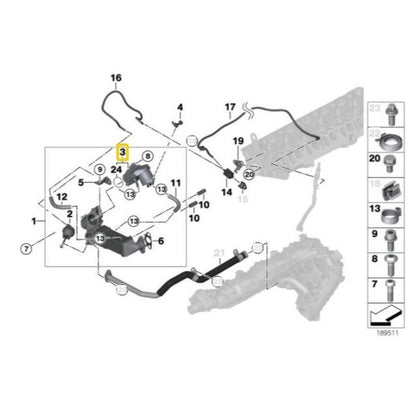 BMW Genuine EGR Valve For Series 1/2/3/4/5/6/7/X1/X3/X4/X5/X6 - 11717810871