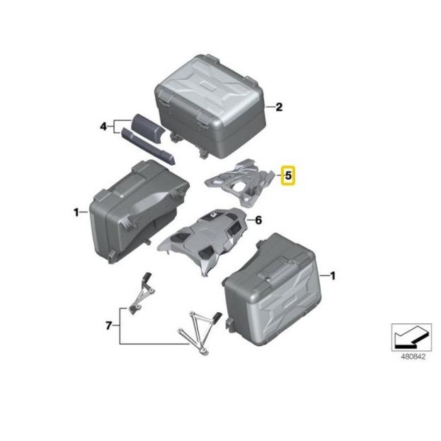 BMW MOTORRAD Genuine Luggage System kit For top Case Mount - 77448523743