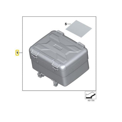 BMW Genuine MOTORRAD Vario Top Case For R1200 GS / R1250 GS - 77407721037