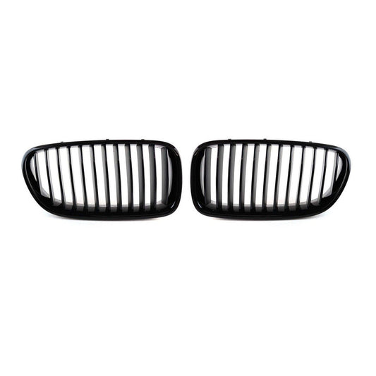 BMW Genuine Gloss Black Kidney Grilles For 5 Series F10 F11 - 51712165528/39