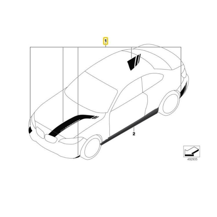 BMW M2 Competition Matte Decal / Sticker Pack For M2 F87  - 51142463327