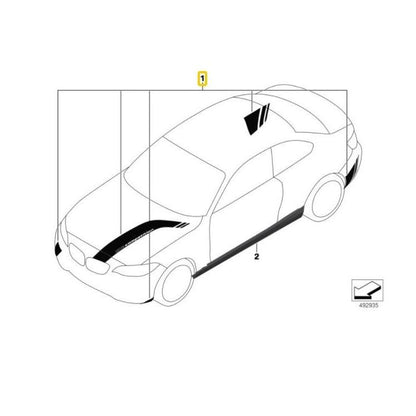 BMW M2 Competition Matte Decal / Sticker Pack For M2 F87  - 51142463327