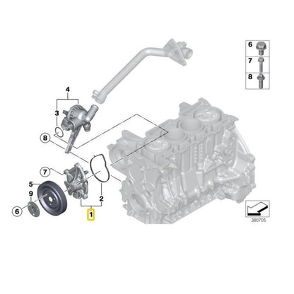 BMW Genuine Water Pump For MINI & BMW Models - 11517648827