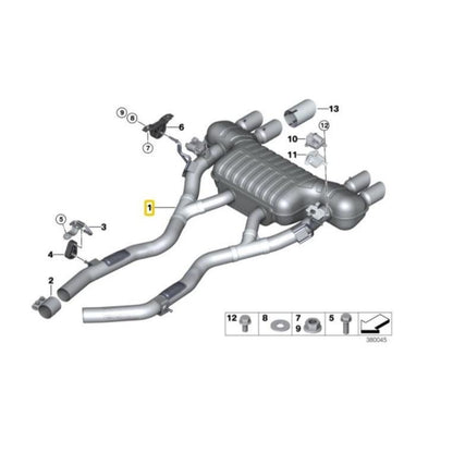 BMW Genuine F80 M3/ F82 M4 Rear Muffler With Exhaust Flaps - 18307854736