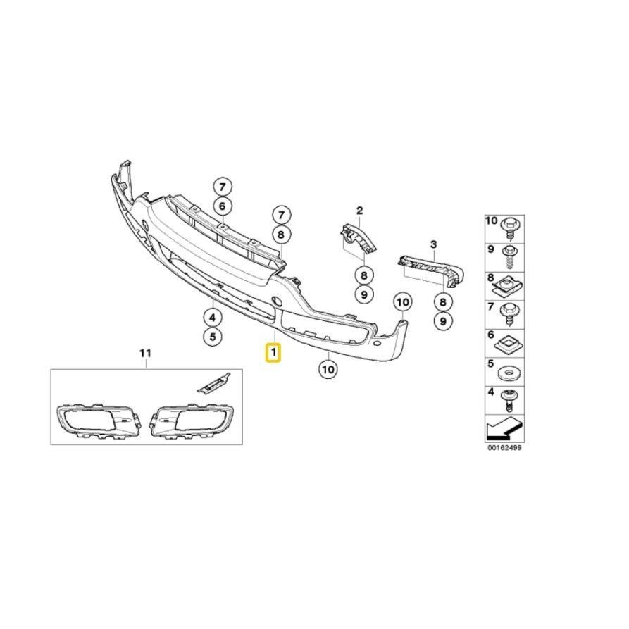 BMW Genuine Front Bumper For X5 E70 - 2006 - 2010 - 51117172402