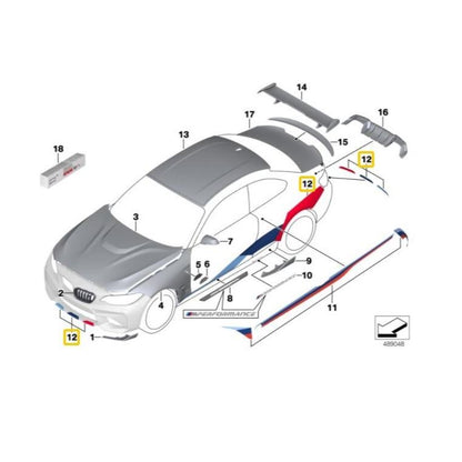 BMW Genuine M Performance M2 F87 Car Decals/Wrapping/Stickers - 51142456835