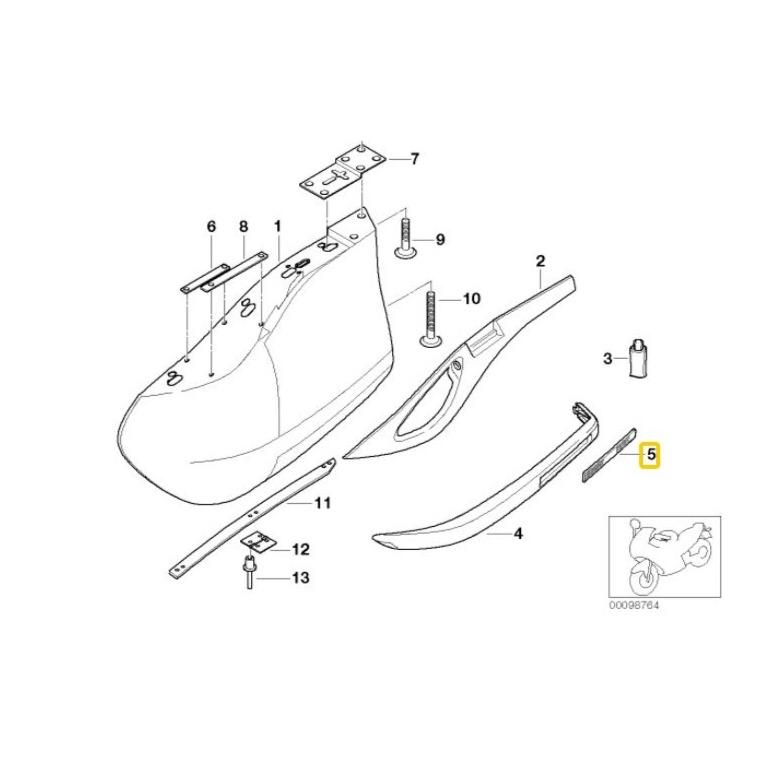 BMW Motorrad Genuine Fairing Reflector For K1200,RS,K1200LT - 63142305718