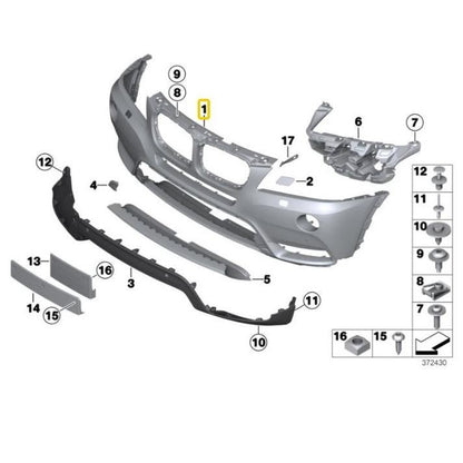 BMW Genuine Front Bumper For X3 F25 - 2009-2017 - 51117261188