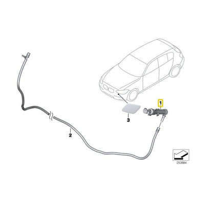 BMW Genuine Right Hand Headlight Washer Nozzle For 1/2/3/4 Series - 61677275658