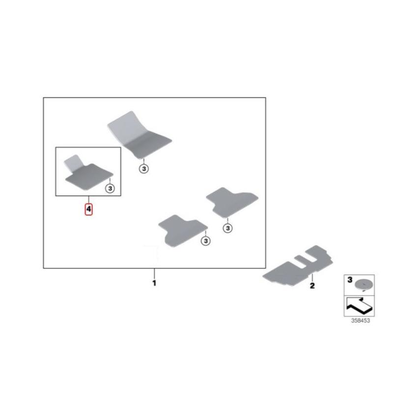 BMW Genuine Drivers Side Floor Mat For X5 F15 / F85 X6 F16 / F86 - 51477439868