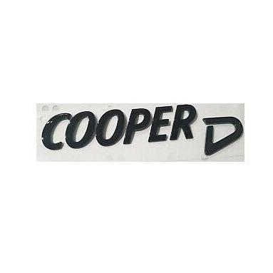 MINI Genuine Piano Black 'COOPER D' Rear Boot/Trunk Badge/Emblem - 51142465248